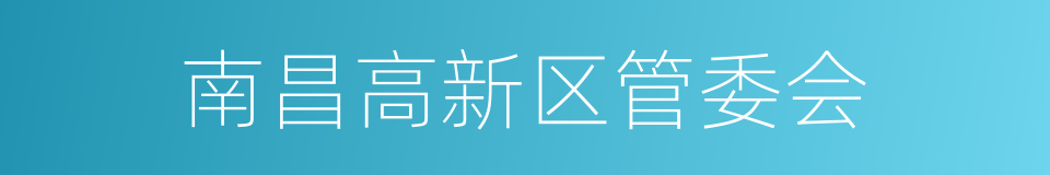 南昌高新区管委会的同义词