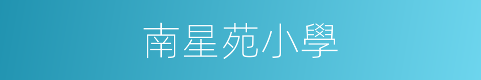 南星苑小學的同義詞