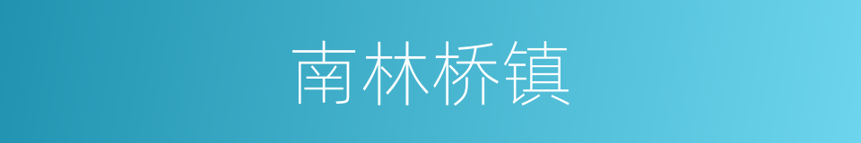 南林桥镇的同义词