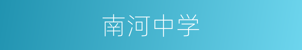 南河中学的同义词