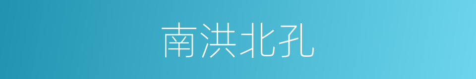 南洪北孔的意思