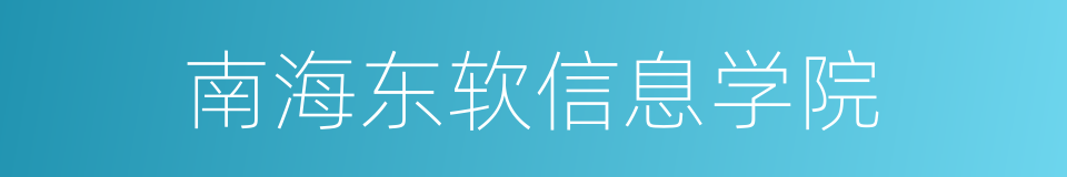 南海东软信息学院的同义词