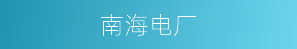 南海电厂的同义词