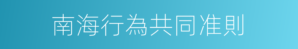 南海行為共同准則的同義詞