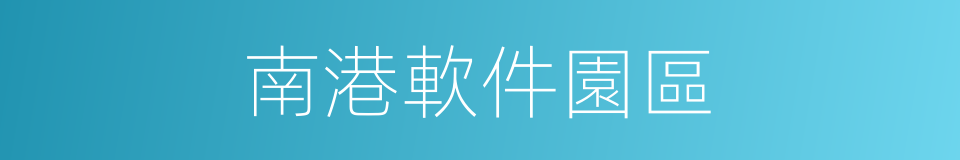 南港軟件園區的同義詞