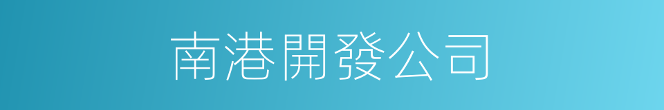 南港開發公司的同義詞