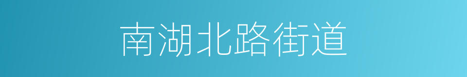 南湖北路街道的同义词