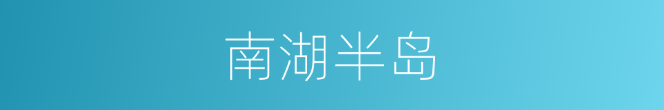 南湖半岛的同义词