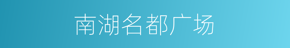 南湖名都广场的同义词