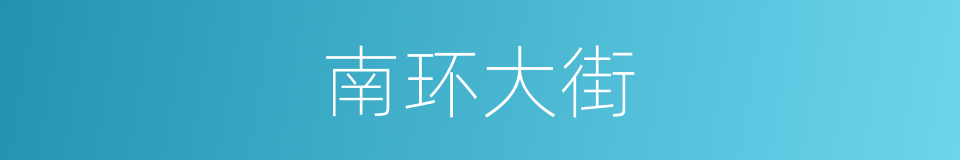 南环大街的同义词
