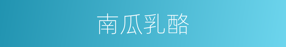 南瓜乳酪的同义词