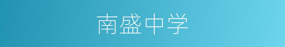 南盛中学的同义词