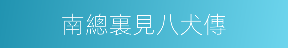 南總裏見八犬傳的同義詞