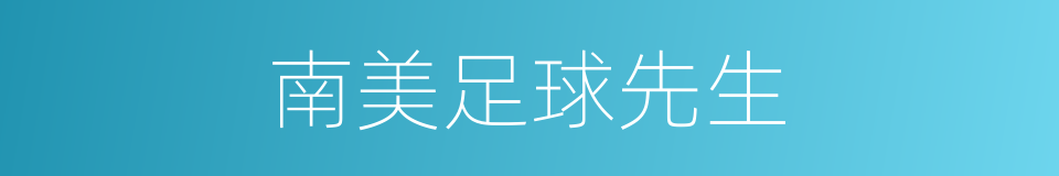 南美足球先生的同义词