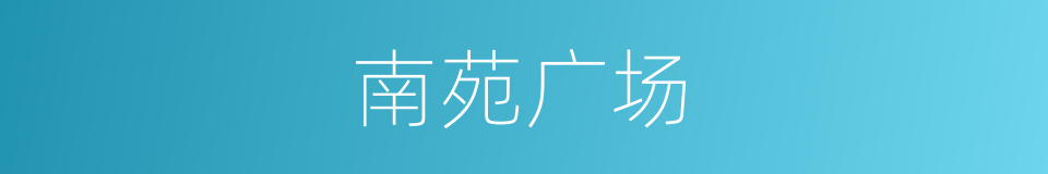 南苑广场的同义词