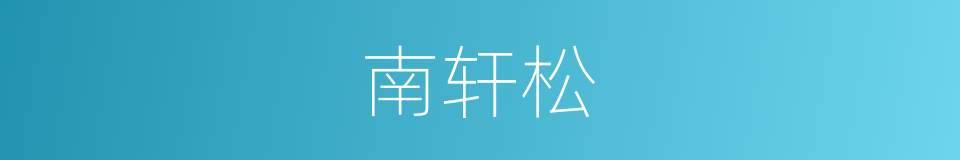 南轩松的同义词