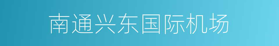 南通兴东国际机场的同义词