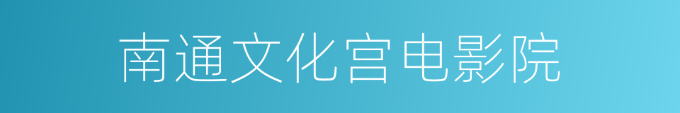 南通文化宫电影院的同义词