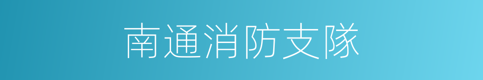 南通消防支隊的同義詞