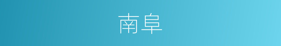 南阜的意思