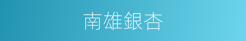 南雄銀杏的同義詞