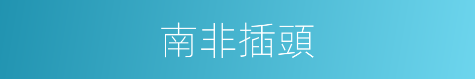 南非插頭的同義詞