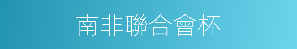 南非聯合會杯的同義詞