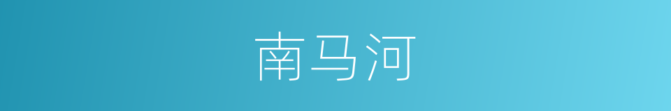 南马河的同义词
