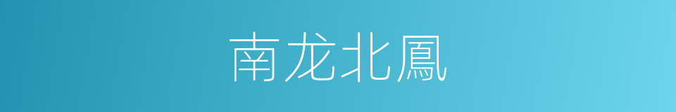 南龙北鳳的同義詞