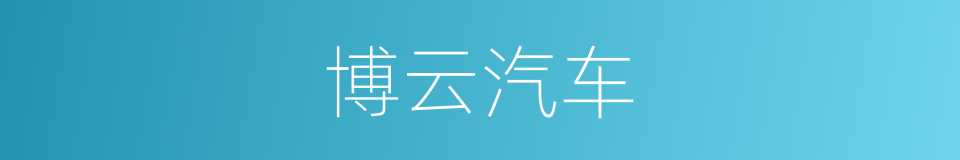 博云汽车的同义词