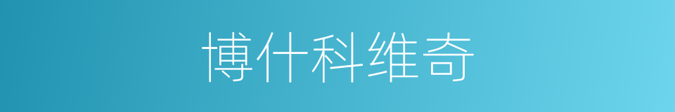 博什科维奇的同义词