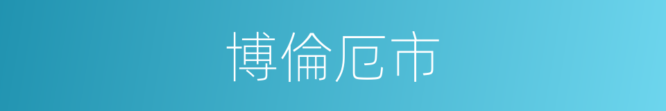 博倫厄市的同義詞