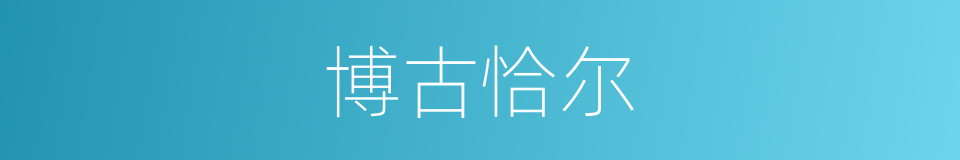 博古恰尔的同义词