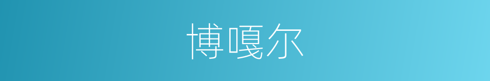 博嘎尔的同义词