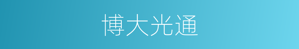 博大光通的同义词