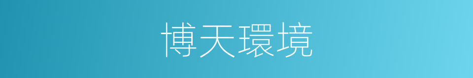 博天環境的同義詞
