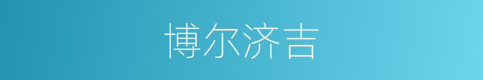 博尔济吉的同义词