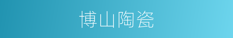 博山陶瓷的同义词