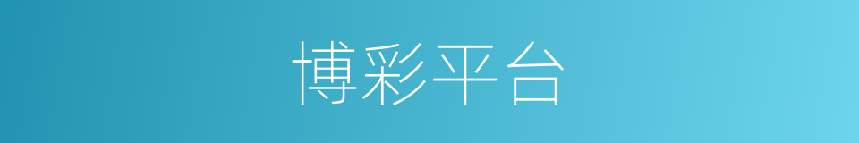 博彩平台的同义词
