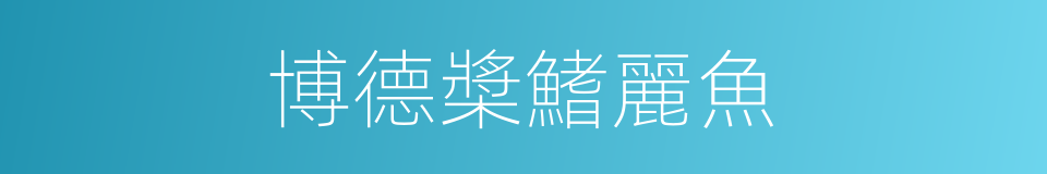 博德槳鰭麗魚的同義詞