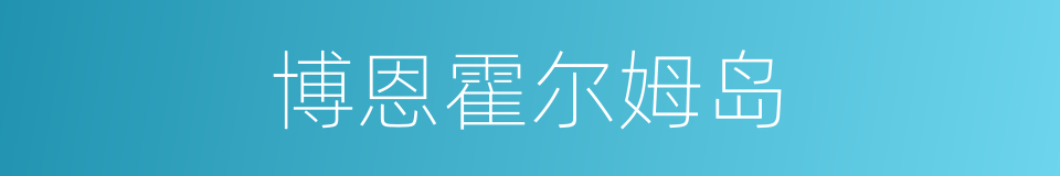 博恩霍尔姆岛的同义词