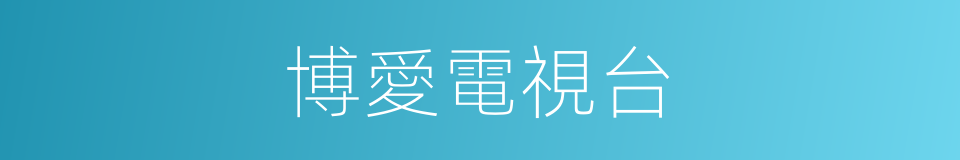 博愛電視台的同義詞