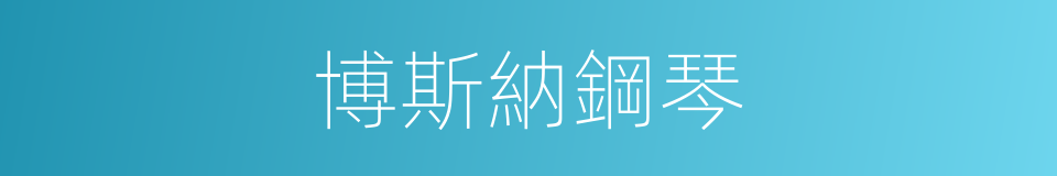 博斯納鋼琴的同義詞