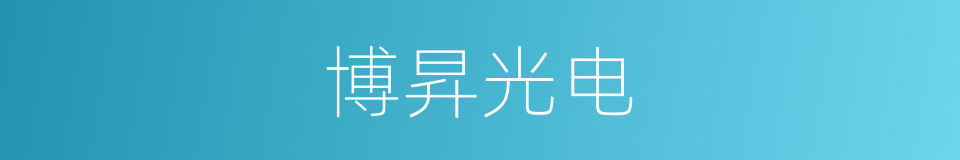 博昇光电的同义词