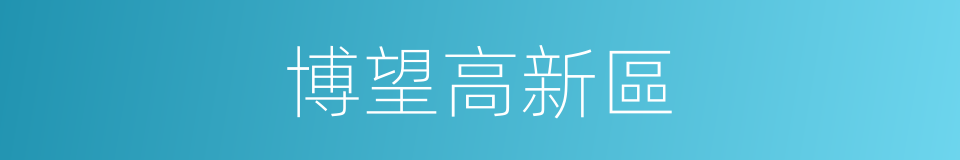 博望高新區的同義詞