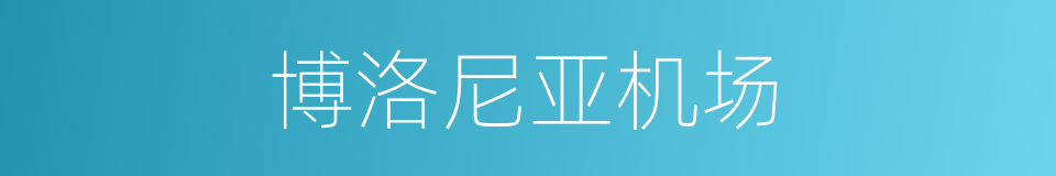 博洛尼亚机场的同义词