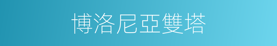 博洛尼亞雙塔的同義詞