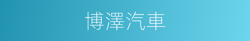 博澤汽車的同義詞