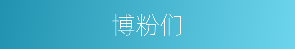 博粉们的同义词