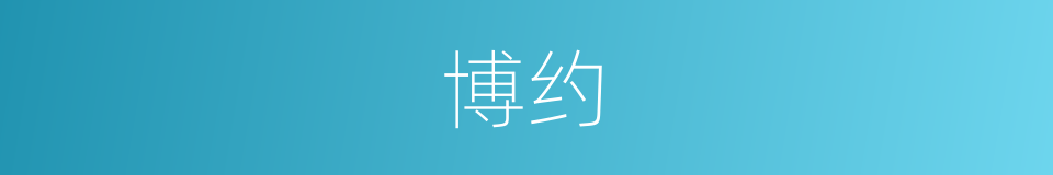 博约的意思